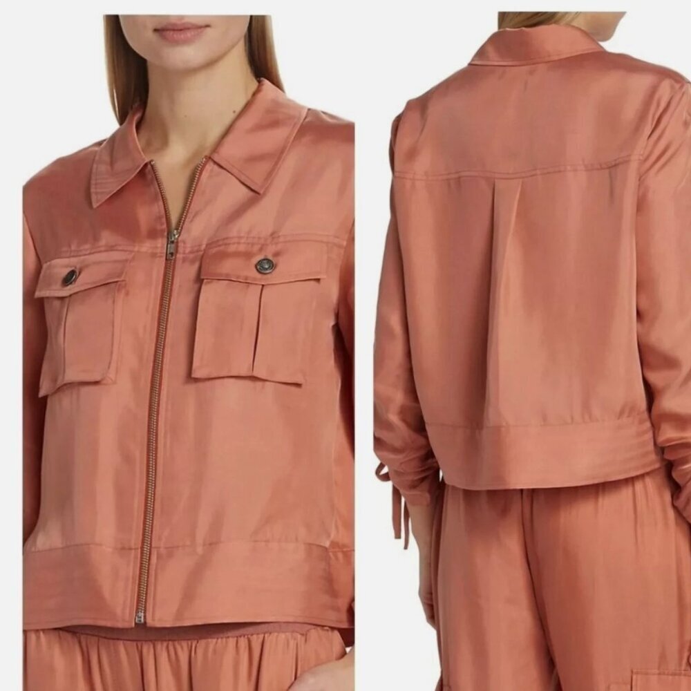 Cinq à Sept Dale Cupro Jacket – Apricot – Size 4 – NWOT - Picture 6 of 10